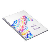 Farbenfroher Regenbogen Jaguar Notizblock (Rechte Seite)