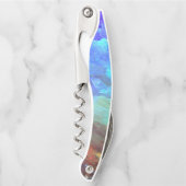 Farbenfroher Regenbogen Kristall Kellnermesser (Vorderseite)