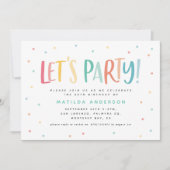 Farbenfroher Regenbogen lasse Party zum Geburtstag (Vorderseite)