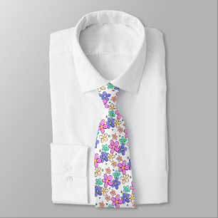 farbenfroher Regenbogen leuchtende Blumen Hummeln  Krawatte