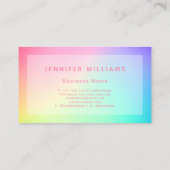 Farbenfroher Regenbogen Modernes Elegantes Visitenkarte (Rückseite)