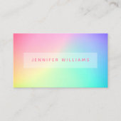 Farbenfroher Regenbogen Modernes Elegantes Visitenkarte (Vorderseite)