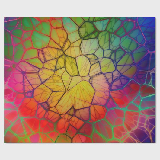 Farbenfroher Regenbogen-Mosaik-Jeder Anlass Geschenkpapier (Flach)