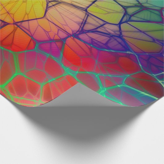 Farbenfroher Regenbogen-Mosaik-Jeder Anlass Geschenkpapier (Ecke)