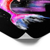 farbenfroher Regenbogen rosa Delphin Ocean Galaxy  Poster (Ecke)