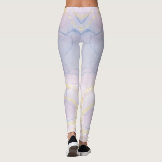 Farbenfroher Regenbogen-Streifen Capri mit eigener Leggings (Rückseite)