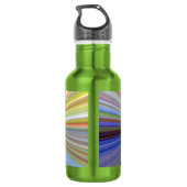 Farbenfroher Regenbogen-Streifen Herbstbaum Trinkflasche (Rückseite)