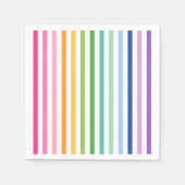 Farbenfroher Regenbogen Streifen Party Napkins Serviette (Vorderseite)