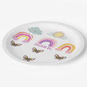 Farbenfroher Regenbogen-Traum Pappteller (Schrägansicht)
