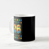 Farbenfroher Regenbogen-Tropfen Nummer 26 Kaffeetasse (Vorderseite Links)