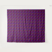 Farbenfroher Regenbogen Tupfen Lila Wandteppich (Vorderseite (Horizontal))