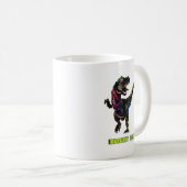 Farbenfroher Regenbogen Velociraptor Dinosaur Art Kaffeetasse (VorderseiteRechts)