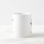 Farbenfroher Regenbogen Velociraptor Dinosaur Art Kaffeetasse (Mittel)