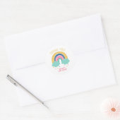 Farbenfroher Regenbogen Vielen Dank Runder Aufkleber (Umschlag)