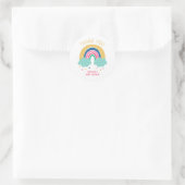 Farbenfroher Regenbogen Vielen Dank Runder Aufkleber (Tasche)