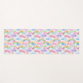 Farbenfroher Regenbogen, Wolke und Sternmuster Yogamatte (Vorderseite (Horizontal))