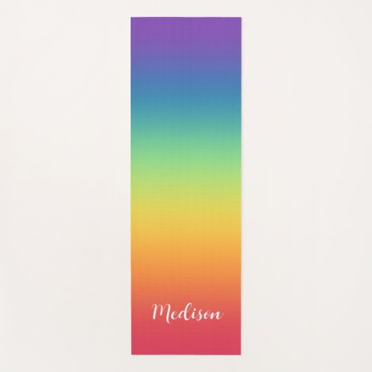 Farbenfroher Regenbogen Yogamatte (Vorderseite)