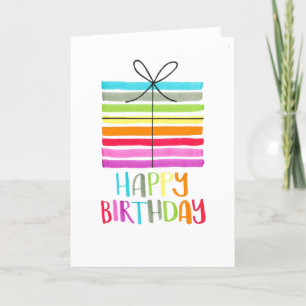 farbenfroher Regenbogen zum Geburtstag generisches Dankeskarte