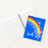 Farbenfroher Regenbogenblauer Himmel und Sternenhi Notizblock (Innenseite)