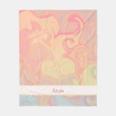 Farbenfroher Regenbogenmarmor Abstrakte Inspirivit Fleecedecke (Vorderseite)