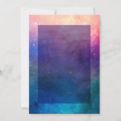 Farbenfroher Regenbogennebel Einladung (Rückseite)
