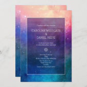 Farbenfroher Regenbogennebel Einladung (Vorne/Hinten)