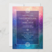 Farbenfroher Regenbogennebel Einladung (Vorderseite)