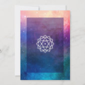 Farbenfroher Regenbogennebel Einladung (Rückseite)