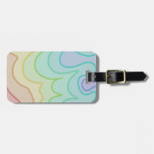 Farbenfroher Regenbogenpride Wiggle Gepäckanhänger (Vorderseite horizontal)