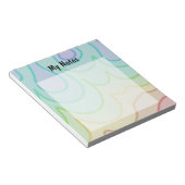 Farbenfroher Regenbogenpride Wiggle Notizblock (angewinkelt)