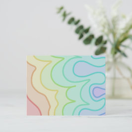 Farbenfroher Regenbogenpride Wiggle Postkarte
