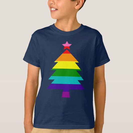 Farbenfroher Regenbogenweihbaum T-Shirt (Vorderseite)