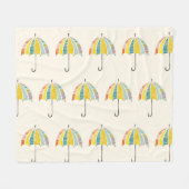 Farbenfroher Regenschirm - hell & fröhlich Regenta Fleecedecke (Vorderseite (Horizontal))