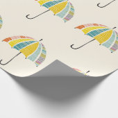 Farbenfroher Regenschirm - hell & fröhlich Regenta Geschenkpapier (Ecke)