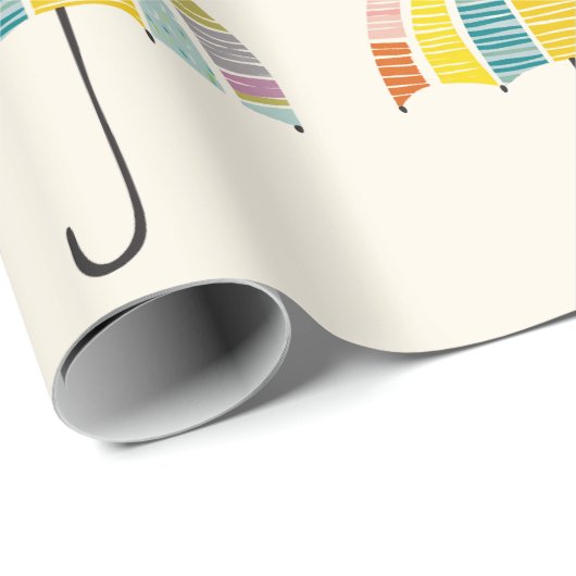 Farbenfroher Regenschirm - hell & fröhlich Regenta Geschenkpapier (Rolleneckpunkt)