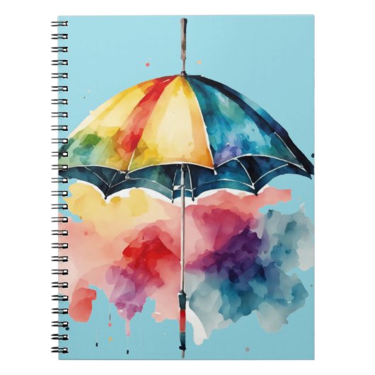 Farbenfroher Regenschirm  Notizblock (Vorderseite)
