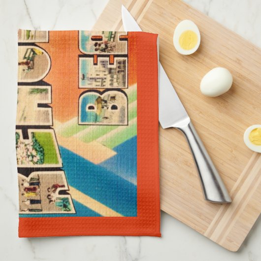 Farbenfroher RehoBeide Strand Geschirrtuch (Viertel Falte)