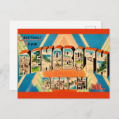 Farbenfroher RehoBeide Strand Postkarte (Vorne/Hinten)