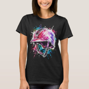 farbenfroher Reithelm T-Shirt
