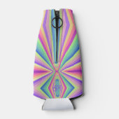 Farbenfroher Retro der 70er Jahre Flaschenkühler (Rückseite)