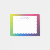 Farbenfroher Retro-Look Post-it Klebezettel (Vorderseite)