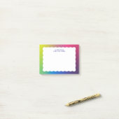 Farbenfroher Retro-Look Post-it Klebezettel (Auf Schreibtisch)