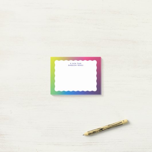 Farbenfroher Retro-Look Post-it Klebezettel (Auf Schreibtisch)