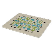 Farbenfroher Retro-Mid-Century-Modern-Atomarer-Abs Schneidebrett (Ecke)