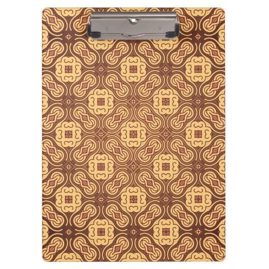 Farbenfroher Retro-Musterhintergrund Klemmbrett (Vorderseite)