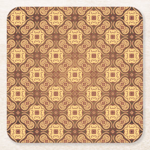 Farbenfroher Retro-Musterhintergrund Rechteckiger Pappuntersetzer