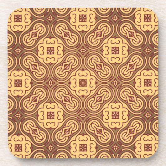 Farbenfroher Retro-Musterhintergrund Untersetzer (Vorderseite)