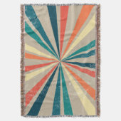 Farbenfroher Retro-Regenbogen-Sonnenstrahl Decke (Vorderseite Vertikal)
