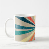Farbenfroher Retro-Regenbogen-Sonnenstrahl Kaffeetasse (Links)