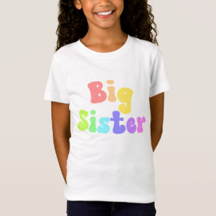 Farbenfroher Retro-Schriftart Big Sister Kid's Gir T-Shirt